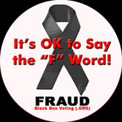 black ribbon fraud button