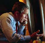 Bush speaks to Cheney aboard Air Force One