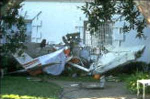 Wreckage of Corder's Cessna