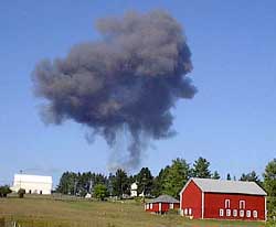 Flight 93 crashes in Pennsylvania