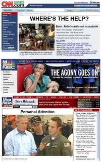 Comparison of Fox Web site coverage of Katrina with CNN, MSNBC