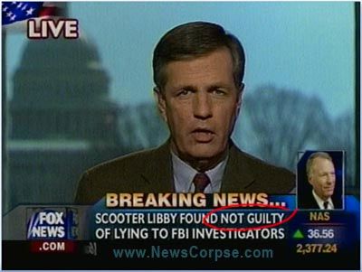 Fox News announces Libby not guilty