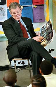 Bush continues reading after being informed of the second attack