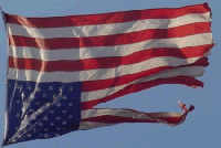 upside-down flag
