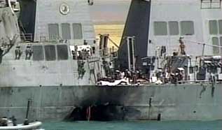 Damage to USS Cole