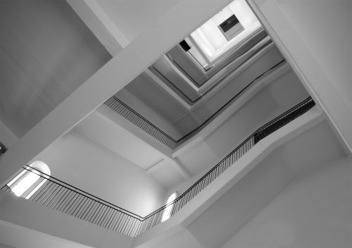 inside a stairwell inside a stairwell