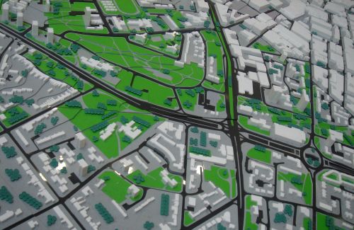 aerial view of city layout aerial view of city layout