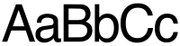 An example of a sans-serif font An example of a sans-serif font