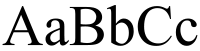 An example of a serif font An example of a serif font