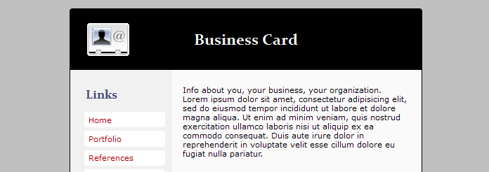 business card template