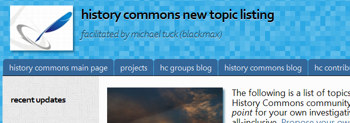 history commons new topics